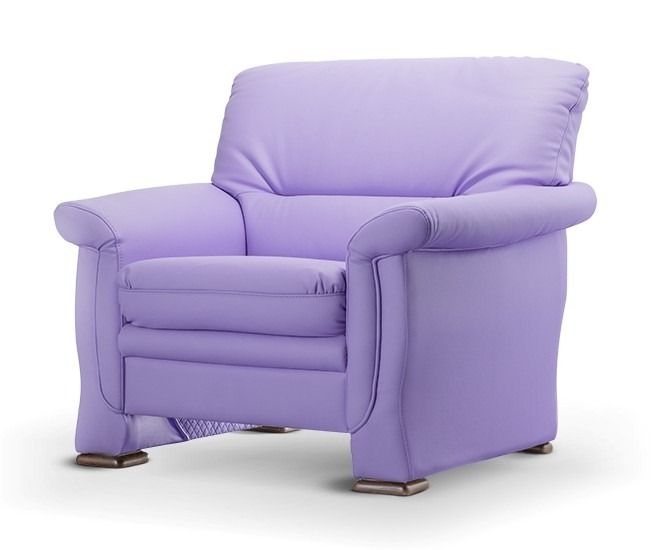 Кресло Мальта бук 1 Фиолетовое (кожа)