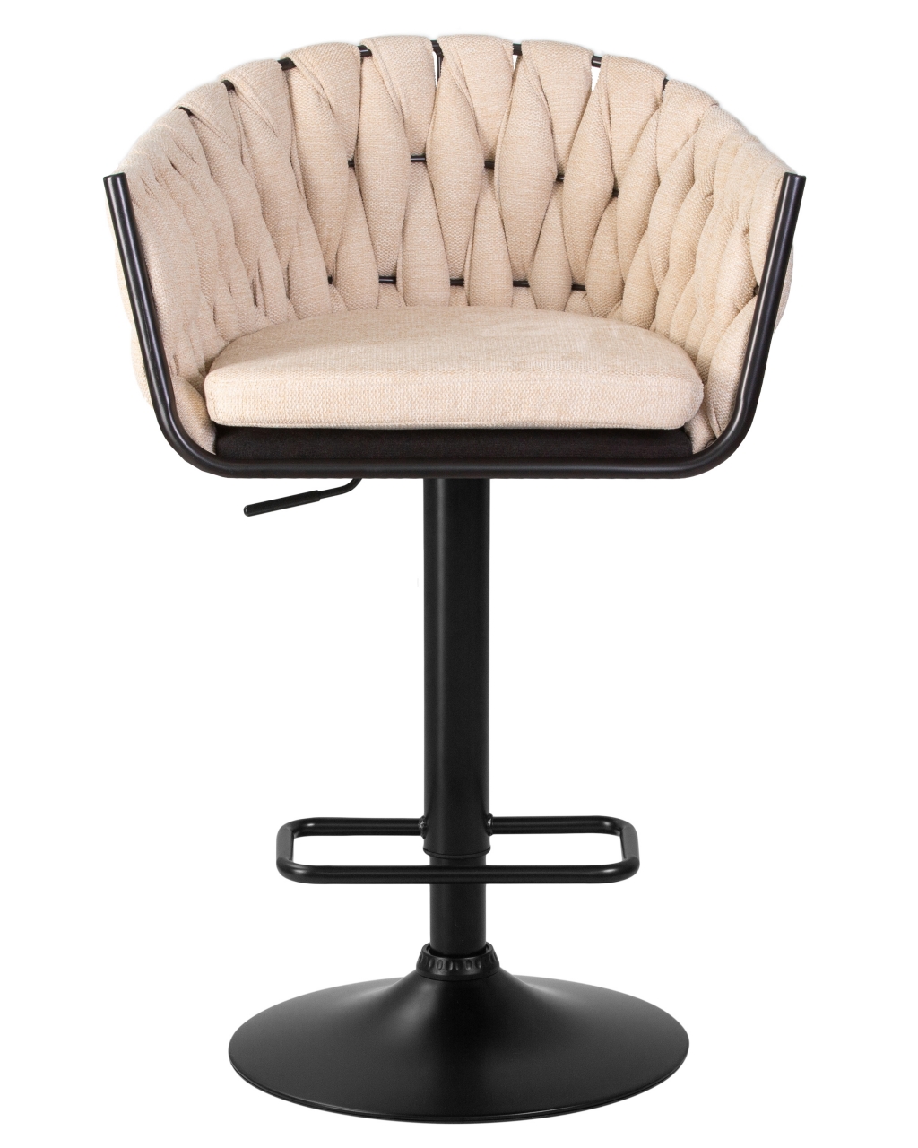 Стул барный DOBRIN LEON Бежевая ткань LAR 275-1