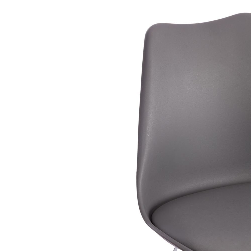 Стул TULIP IRON CHAIR (mod.EC-123) / 1 шт. в упаковке металл/пластик, 54,5*48*83,5см, серый