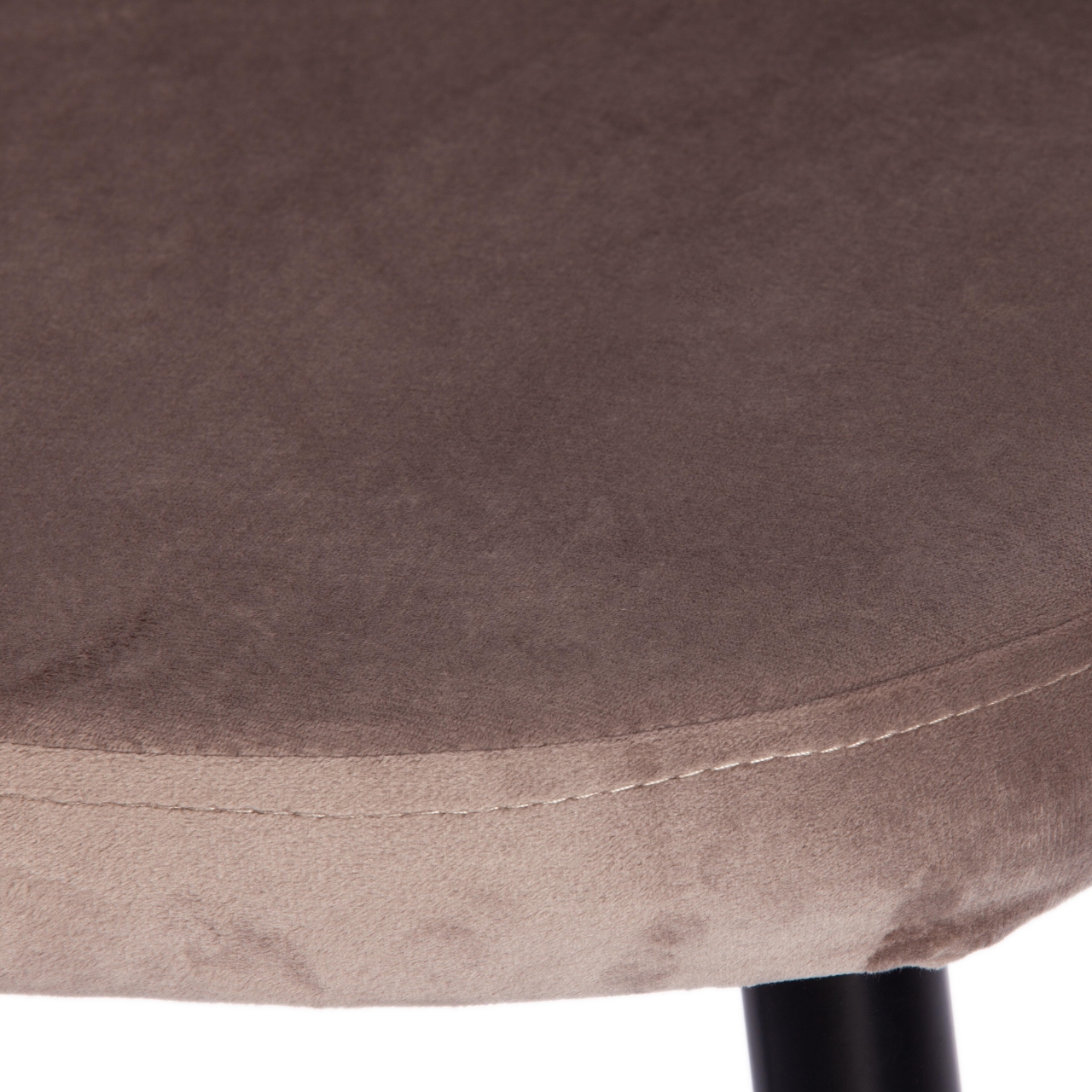 Стул MELODY (mod. 4997) металл/вельвет, 52х49х78см, серо-бежевый/черные ножки