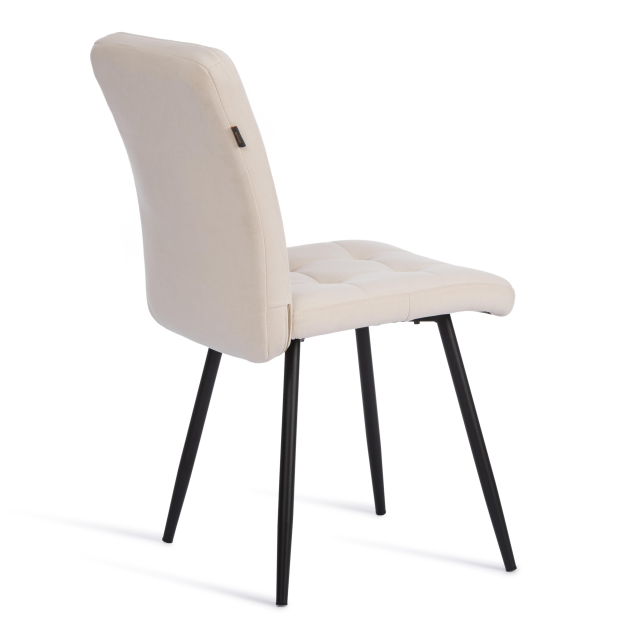Стул обеденный Medeo флок , 47х56х89, молочный/черный, 4