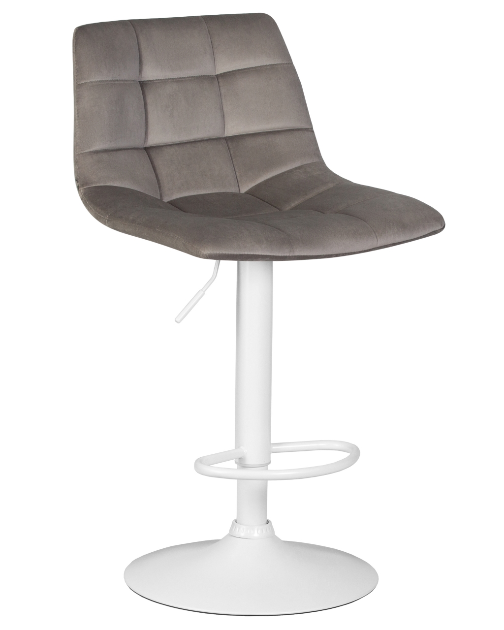 Стул барный DOBRIN TAILOR WHITE (серый велюр (MJ9-75)) 2 шт