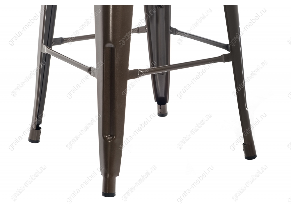 Барный стул Tolix Bar wood CColl T-2103B-26 bronze / brown walnut