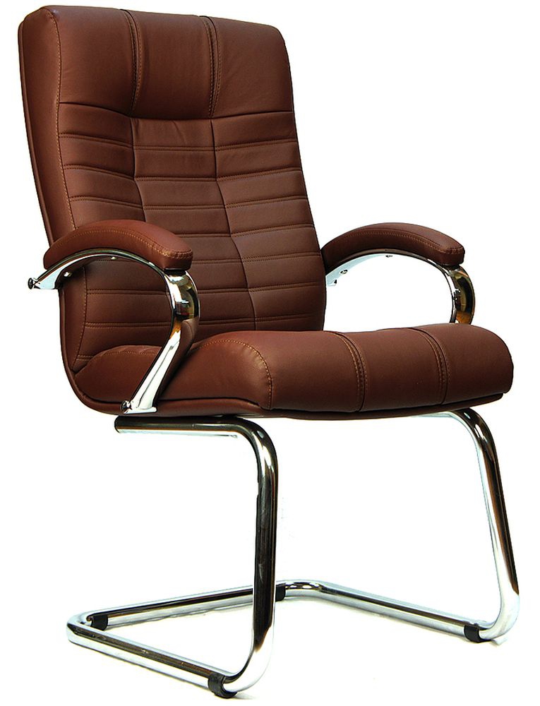 Кресло для посетителей Atlant CF экокожа Коричневый