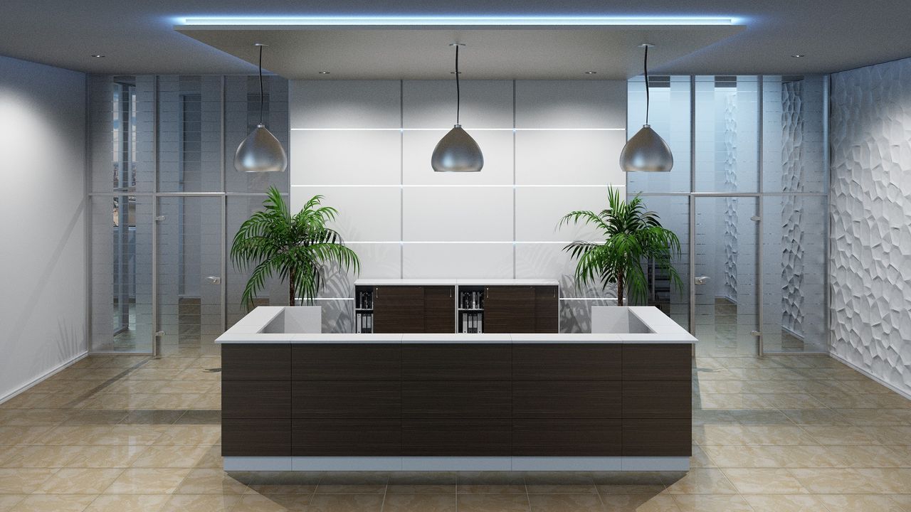 Ресепшен прямой 100 Reception Steel 15100 Дуб темный