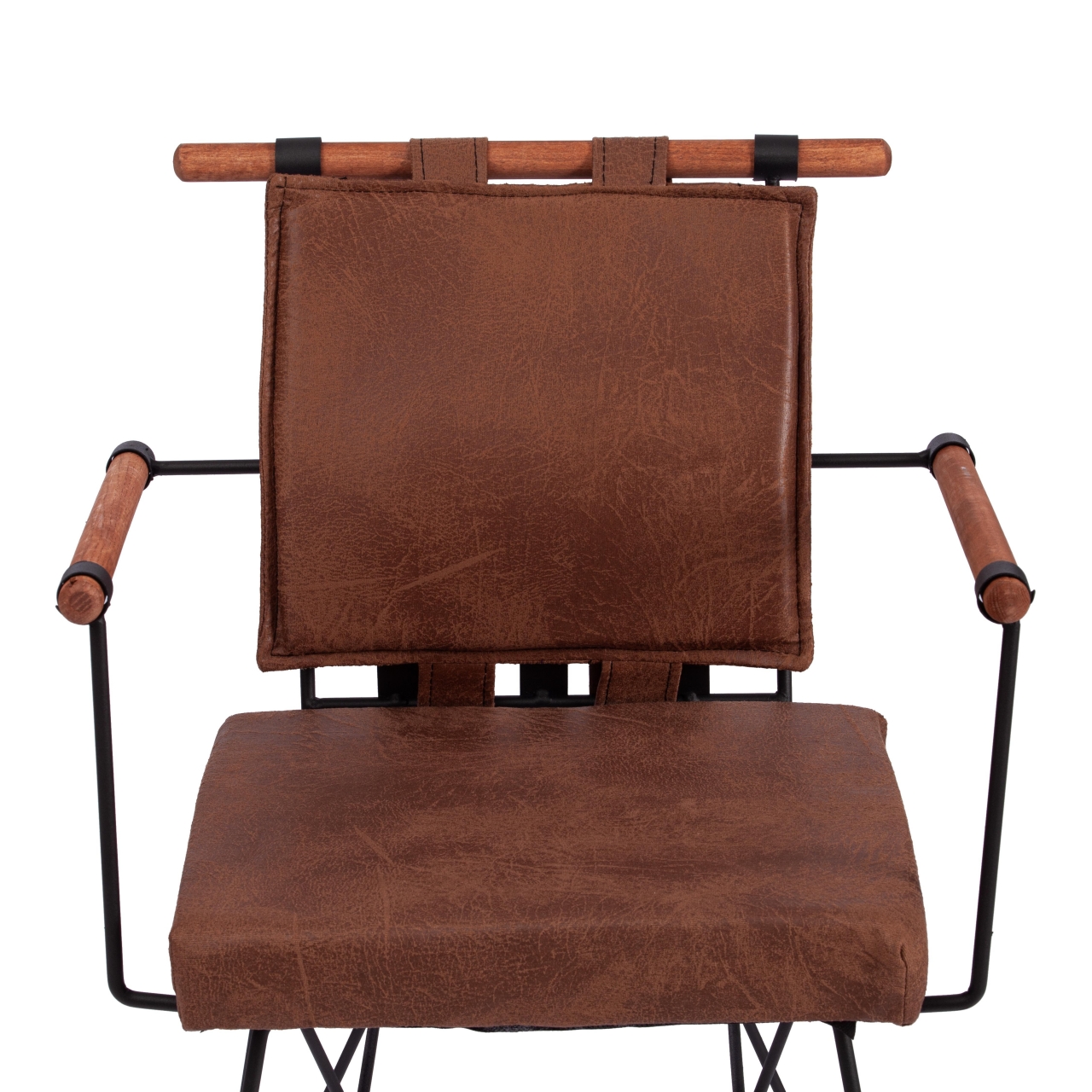 Стул PRIX (mod. 291) металл/экокожа, 53 x 57 x 80.5 см, brown (коричневый) PY-291