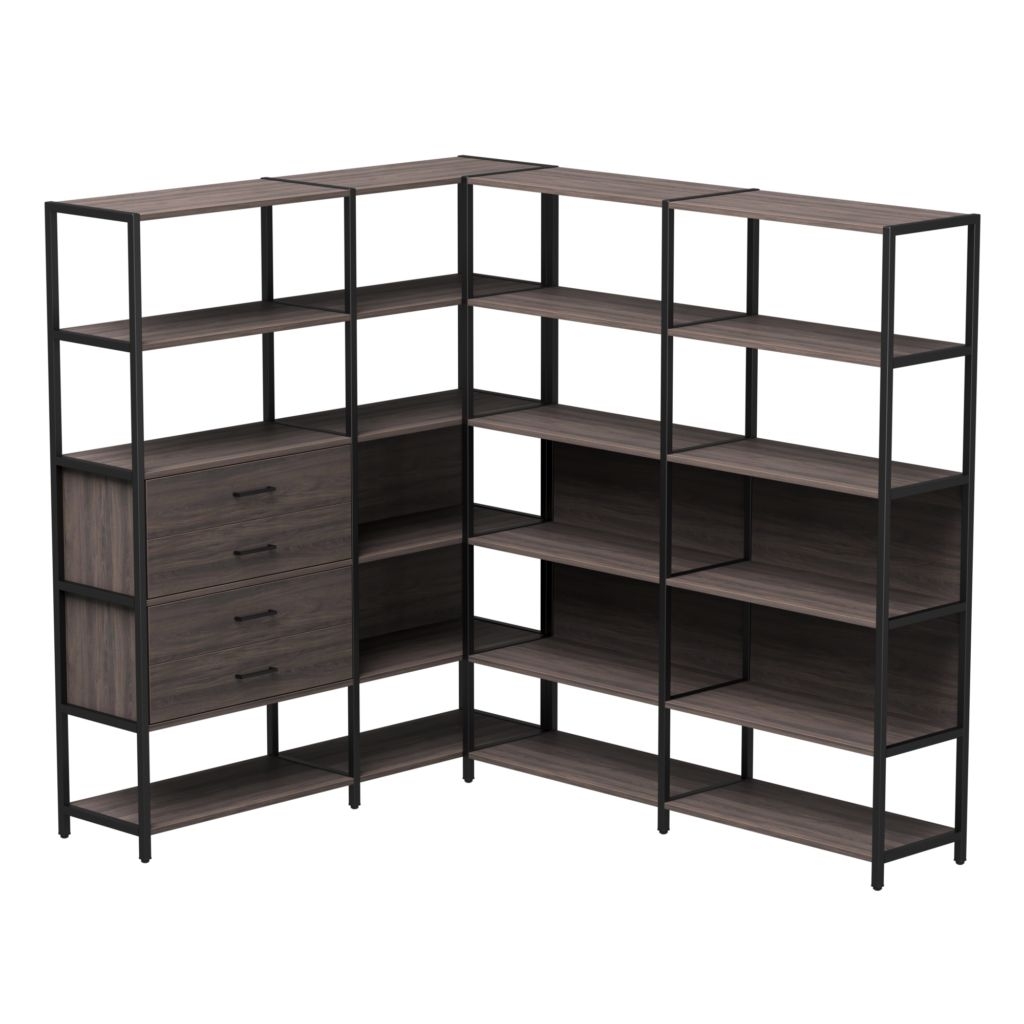 Набор стеллажных систем Everprof EVO №17 Дуб Пасадена Черный