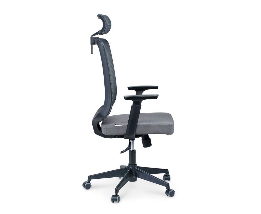 Кресло офисное Лондон Офис JZR1008H-BL008-DWB104 black plastic Серый