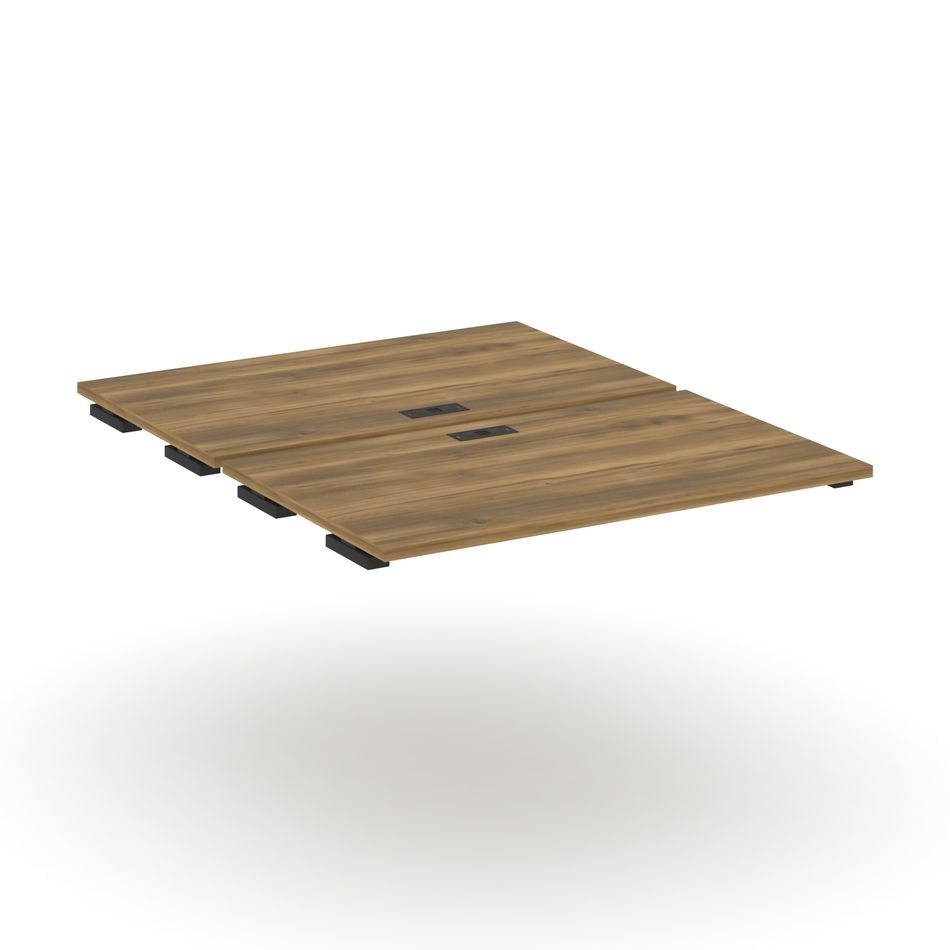 Двойной стол-приставка к двум опорным тумбам/шкафам CONCEPT CN.DSPR-006 Сандал Янтарный Черный