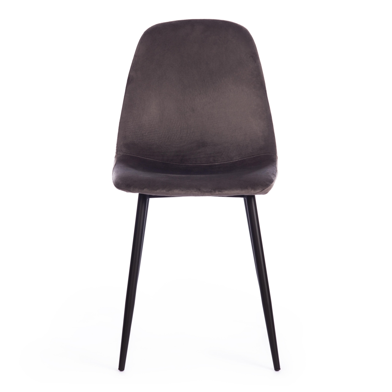 Стул BREEZE (mod. 4724) вельвет/металл, 44 х 53 х 87 см, Light grey (светло-серый) HLR24 / черный