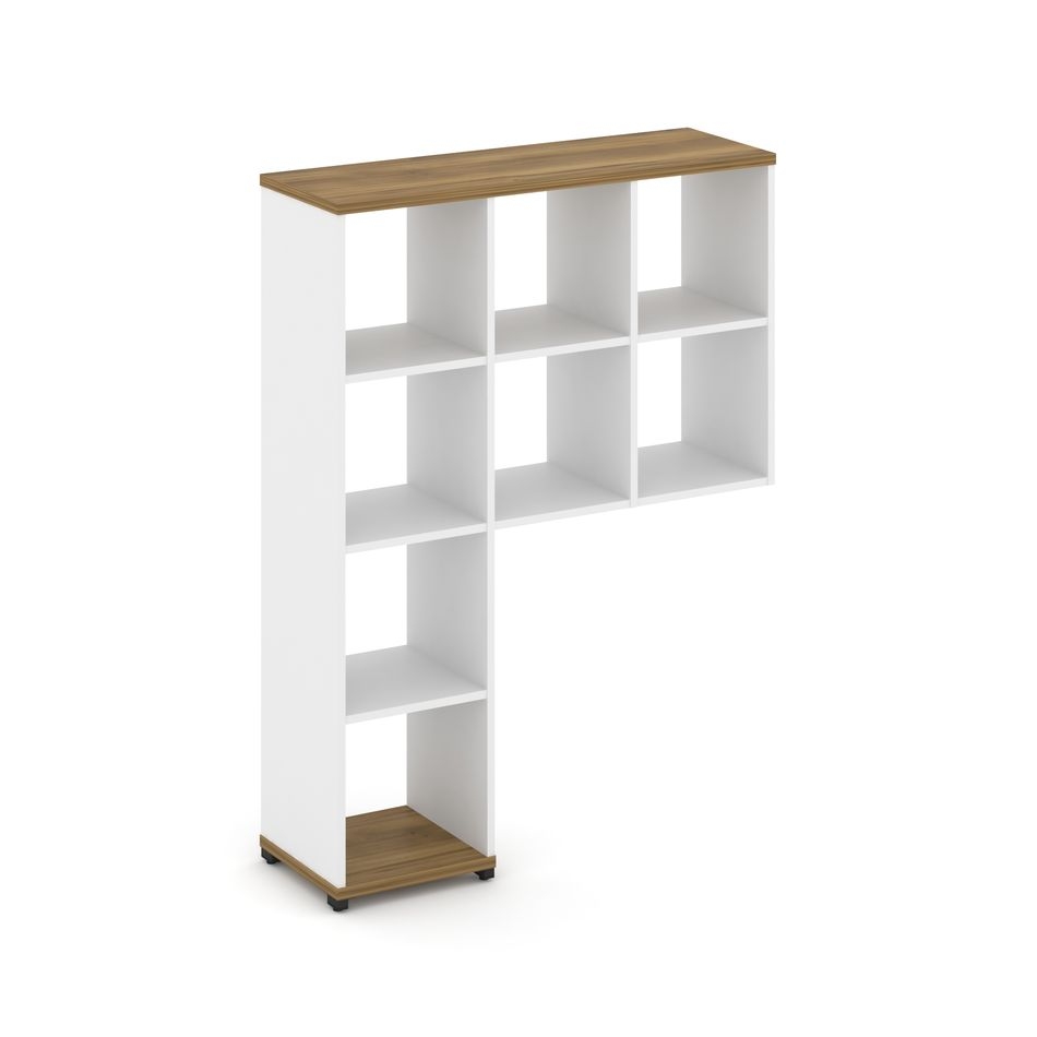 Надставка на стол высокая без наполнения CONCEPT CN.NV-001 Сандал Янтарный Белый бриллиант Черный металл