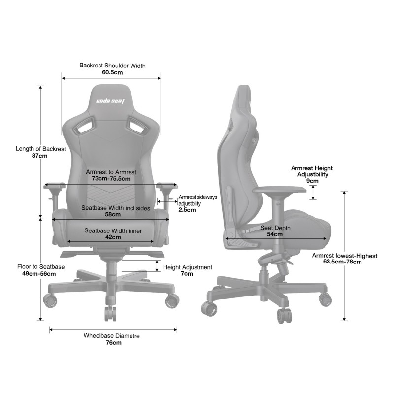 Геймерское кресло Anda Seat Kaiser 2 Черный