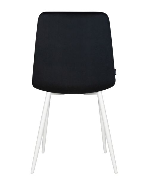 Стул обеденный DOBRIN CHILLY (Черный Holland 75, основание белое) 4 шт