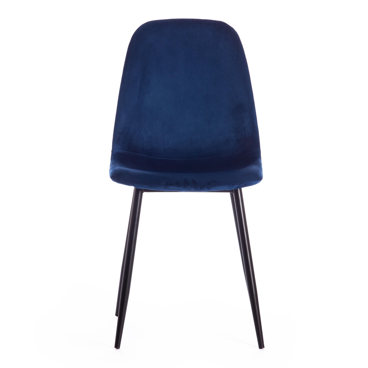Стул BREEZE (mod. 4724) металл/вельвет, 44х48х87см, темно-синий/черные ножки