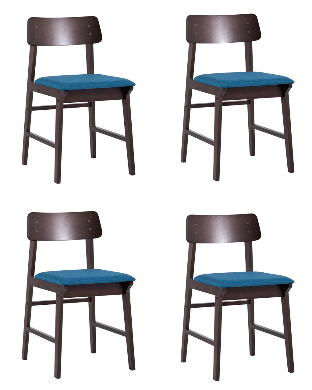 Комплект из четырех стульев ODEN 4 Синий