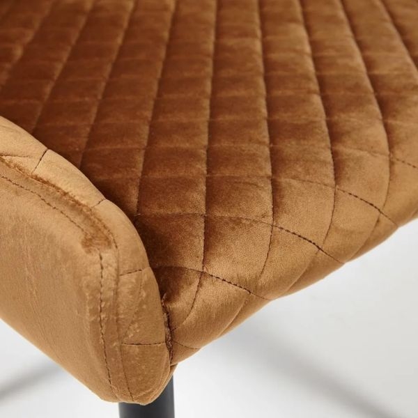 Стул ELI (mod. 8202) / 1 шт. в упаковке металл/ткань, 53x61,5x83 см, коричневый (G-062-61)/черный