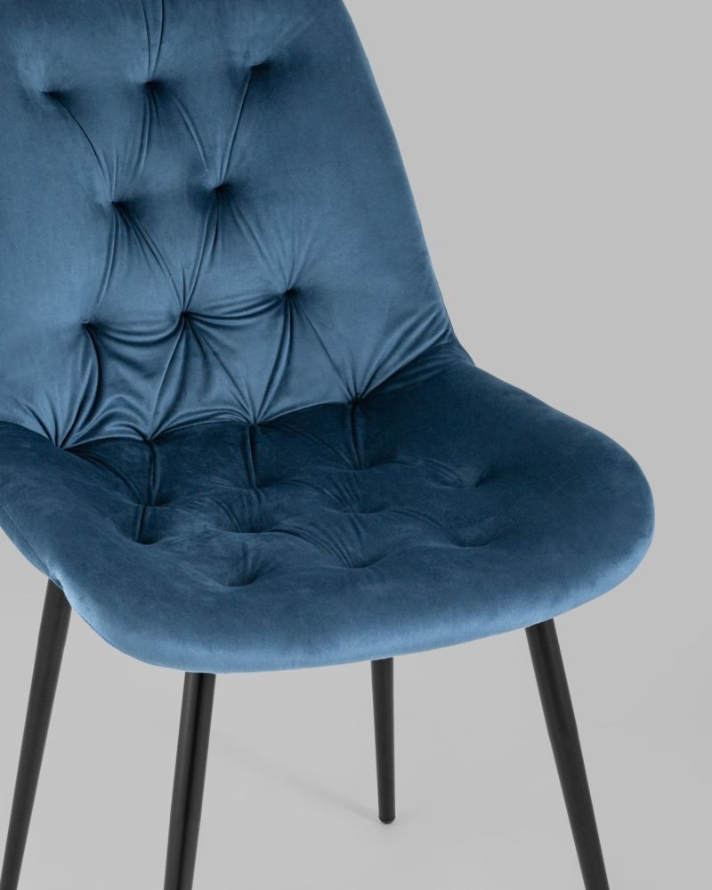 Стул Джастин велюр Пыльно-синий