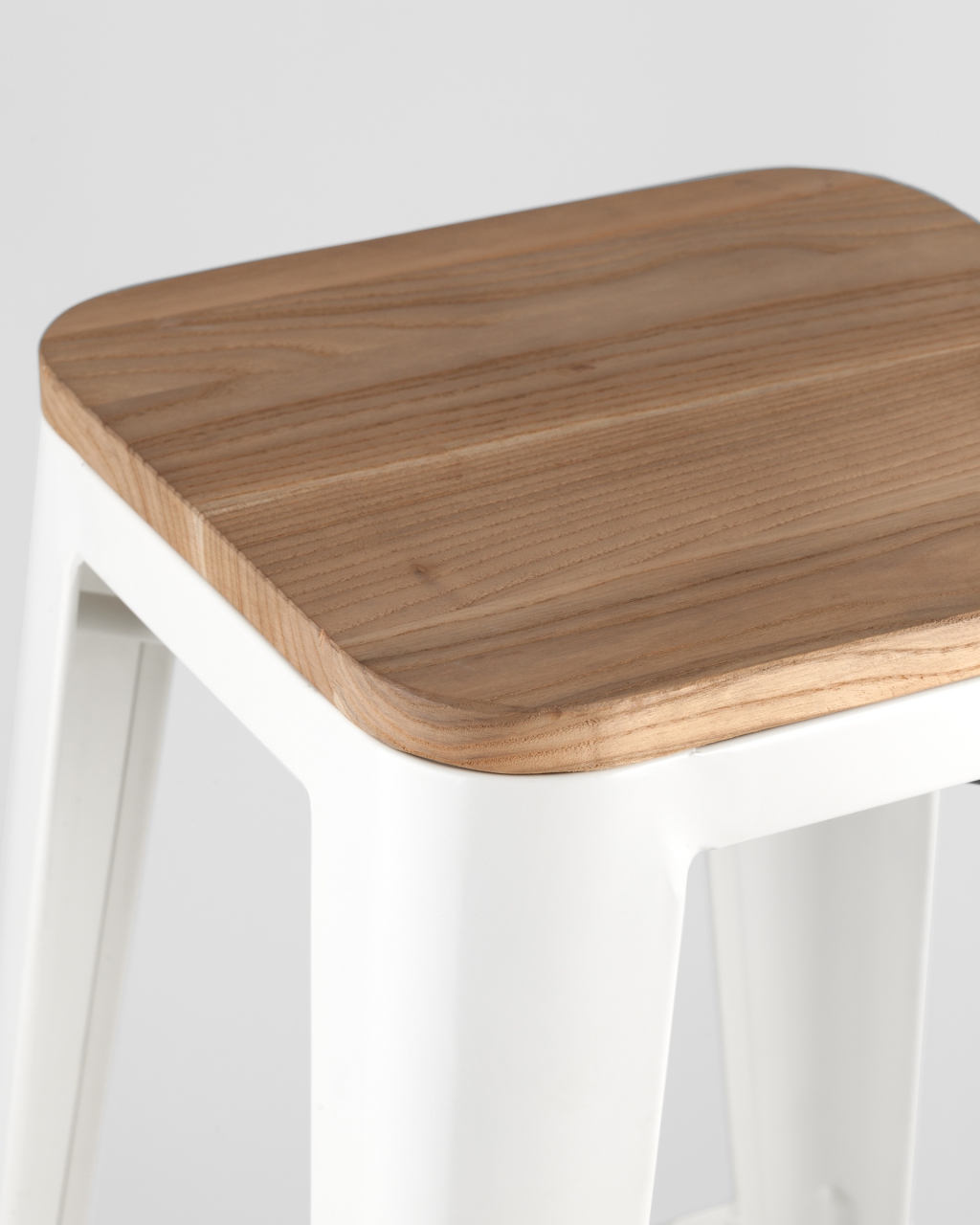 Стул барный TOLIX WOOD Белый