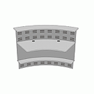 Модуль ресепшен 60 грд. изогнутый наружу с экранами Формула ФР 465 + ФР 478 ХР Венге темный