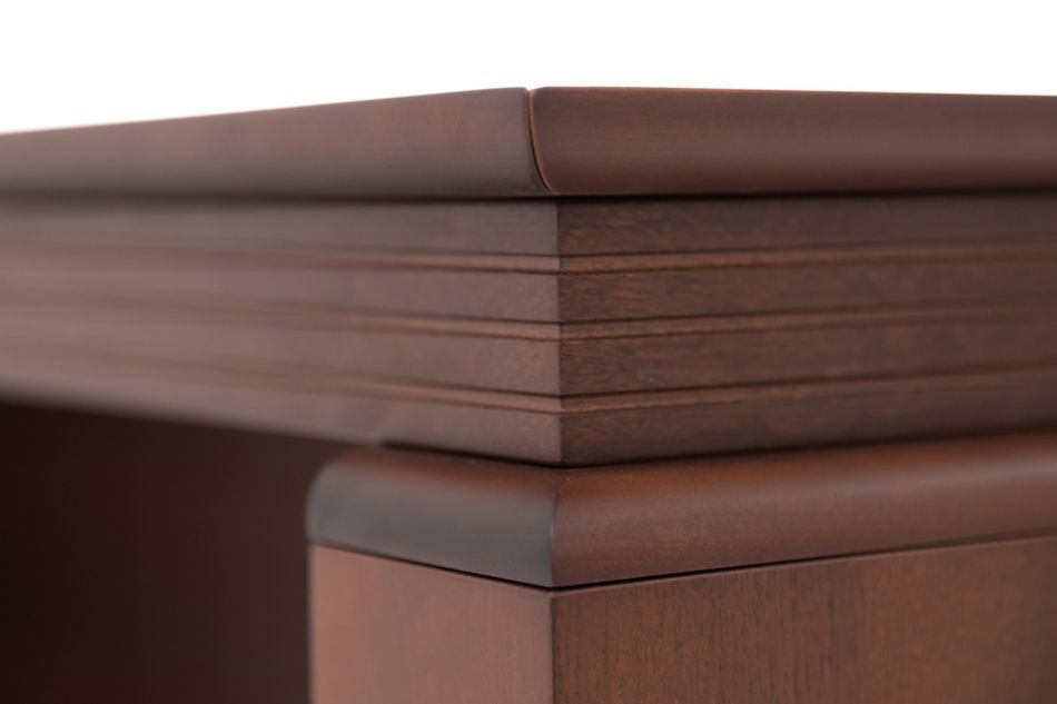 Стол письменный закругленный LAGO 105 104 WALM/SC BLACK Итальянский орех Черный