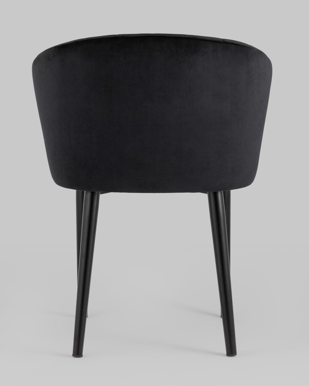 Стул с подлокотниками Шон велюр Черный