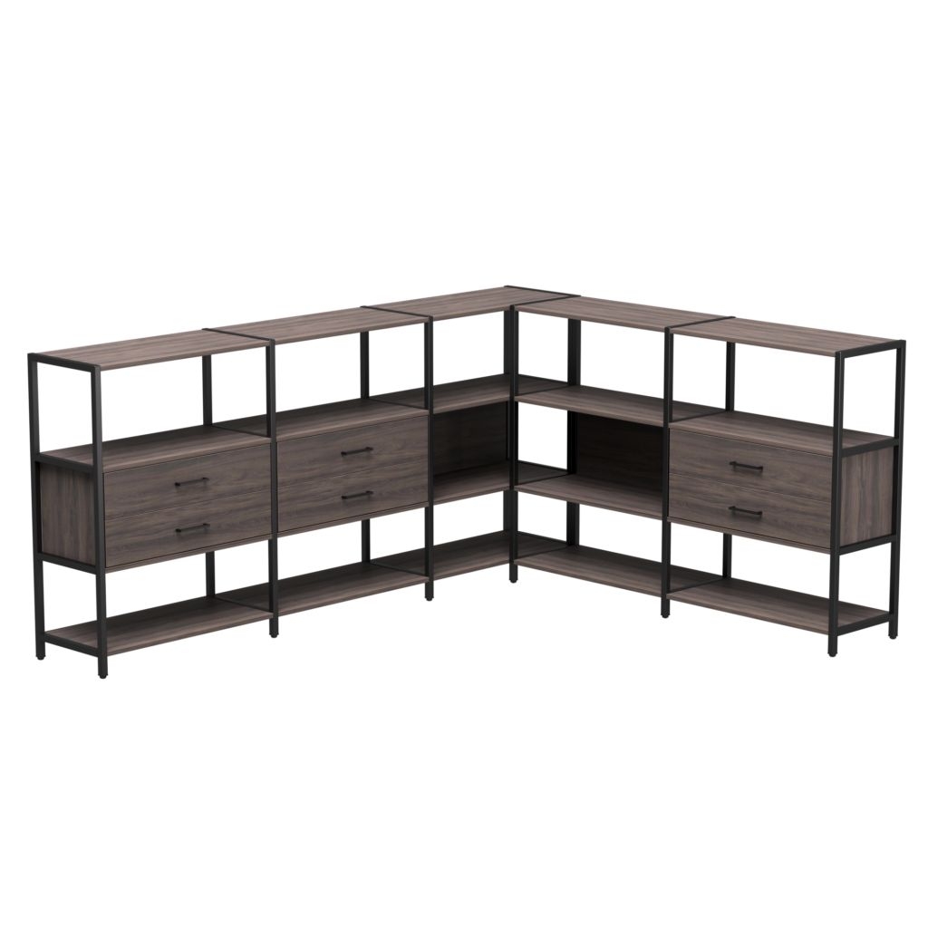 Набор стеллажных систем Everprof EVO №15 Дуб Пасадена Черный