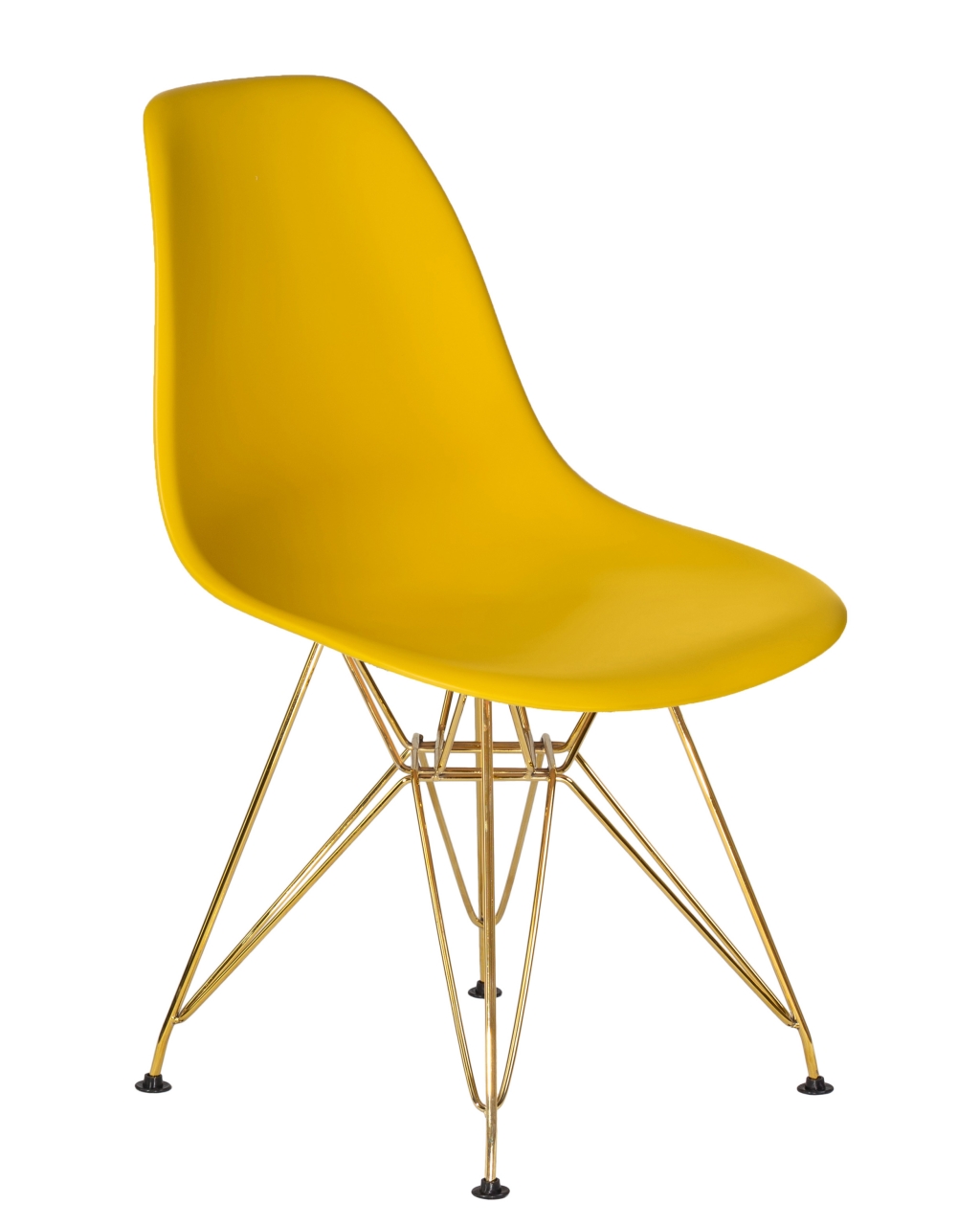Стул обеденный DOBRIN DSR ножки золотые Желтый Y-01