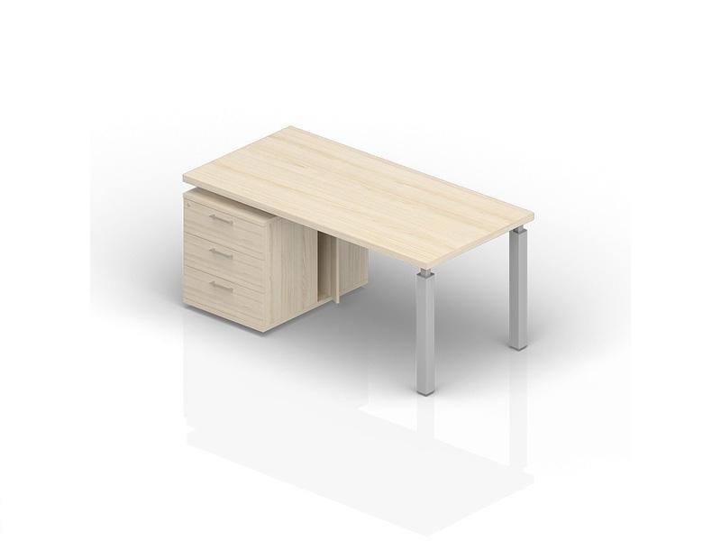 Стол на опорной тумбе 3 ящика (левый) GDB BLISS BL180T3G Венге