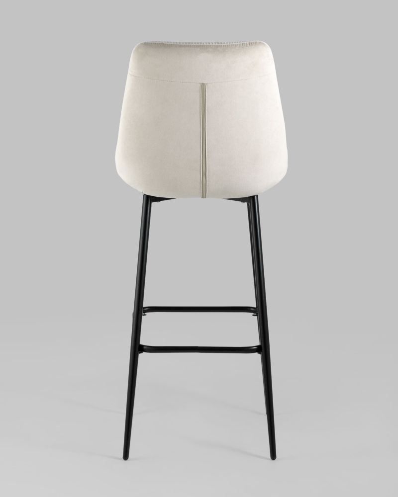 Стул барный Флекс обивка велюр Бежевый