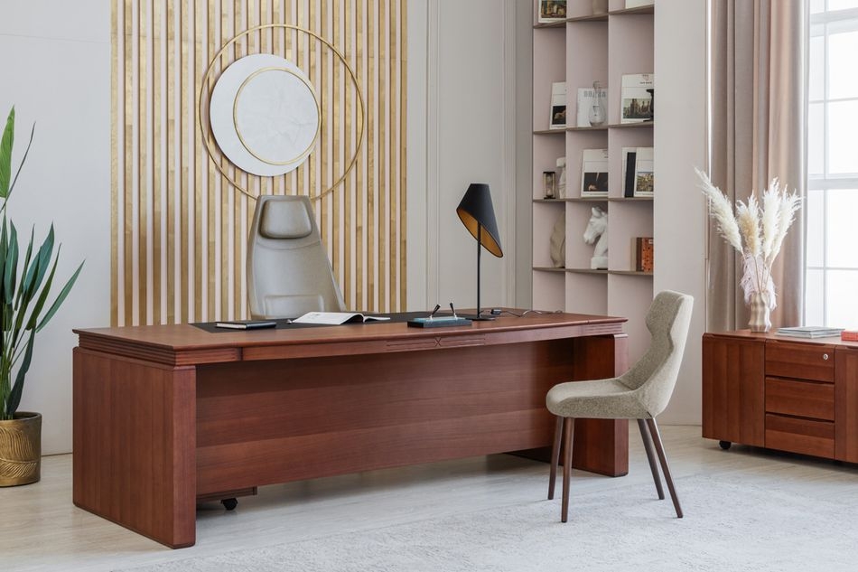 Комплект мебели для кабинета руководителя LAGO №05 Итальянский орех Черный