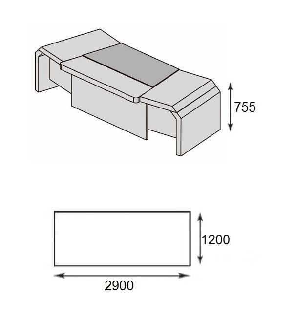 PRESIDENT QC Стол письменный QP291GW PLC13