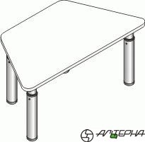 Стол фигурный регулируемые по высоте Незнайка СДРт-9-МДФ