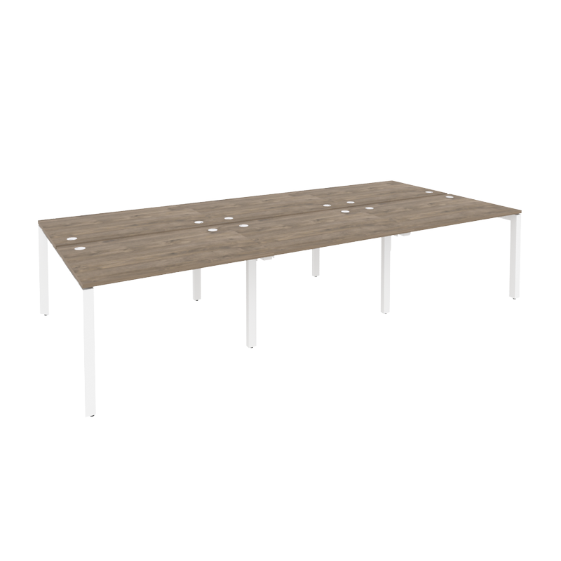 Рабочая станция на П-образном м/к ONIX O.MP-D.RS-6.2.8 Тиквуд Темный/Белый