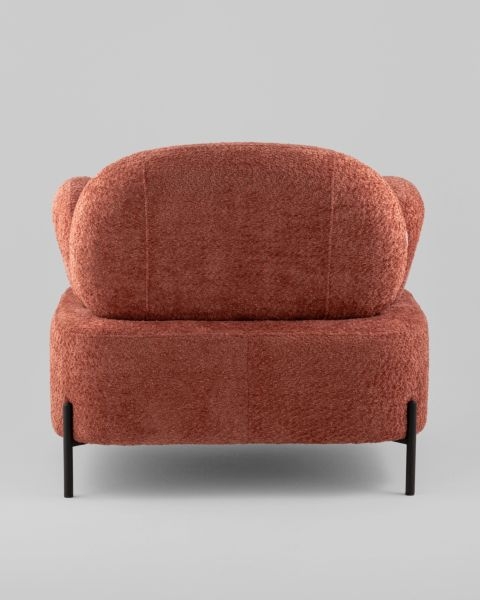 Кресло Кэнди ткань с подлокотниками букле коралловый