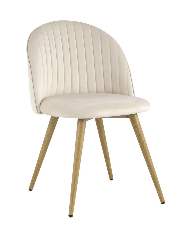 Стул Лион Страйпс велюр кремовый 4 шт