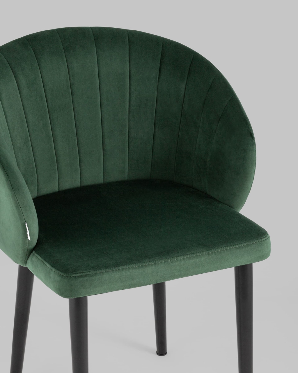 Стул с подлокотниками Шон велюр Зеленый