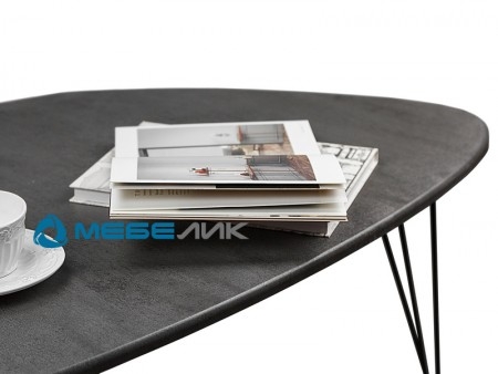 Стол журнальный Престон Бетон/черный