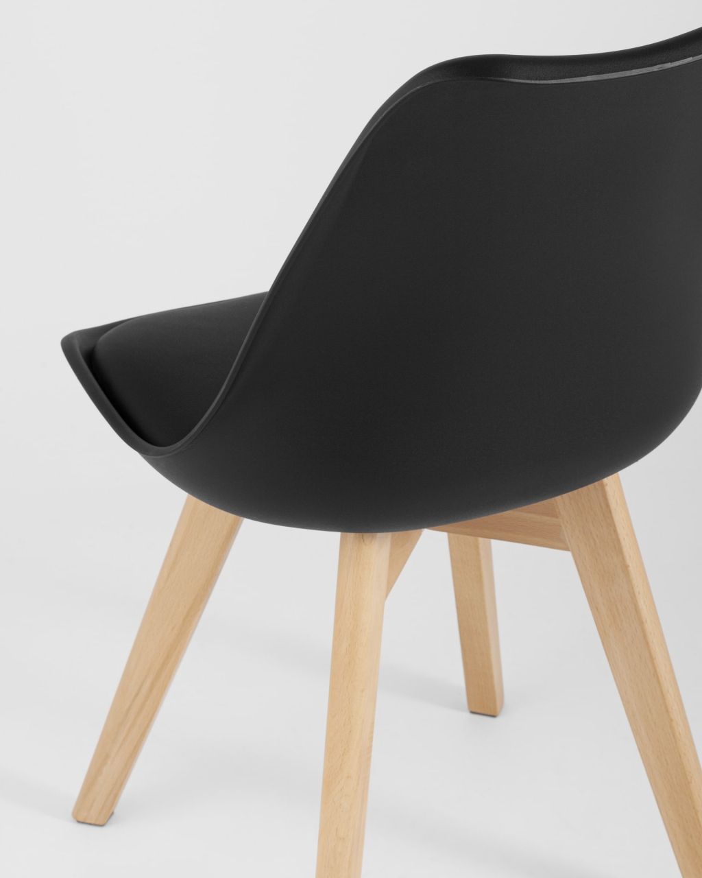 Обеденная группа стол Oslo Square 80x80 см, 4 стула Frankfurt Черный