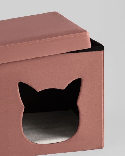 Пуф складной с ящиком Store Pet розовый