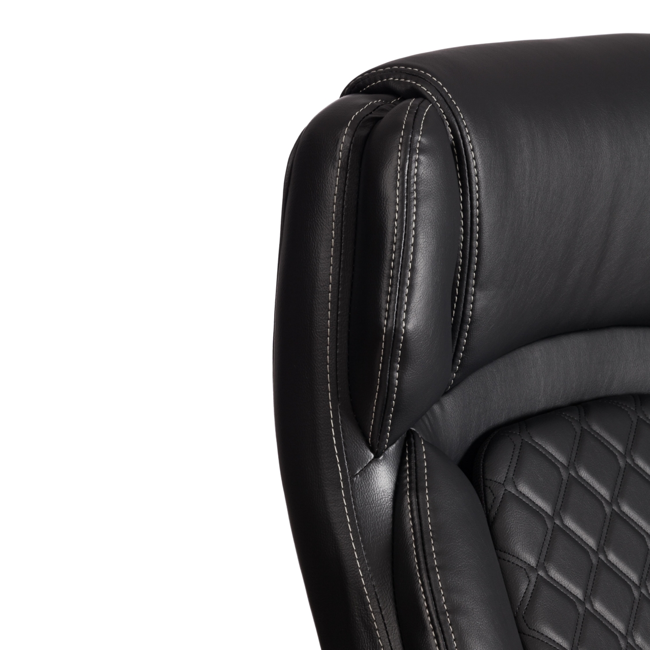 Кресло Atlant рецикл. кожа/иск. кожа, черный