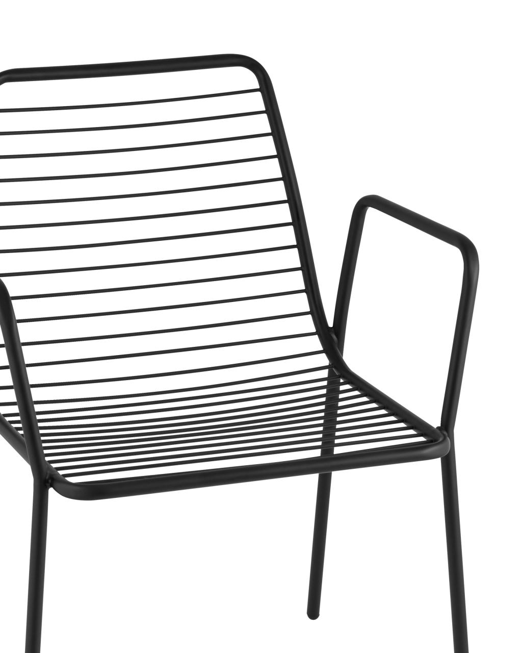 Стул Дели с подлокотниками металл черный