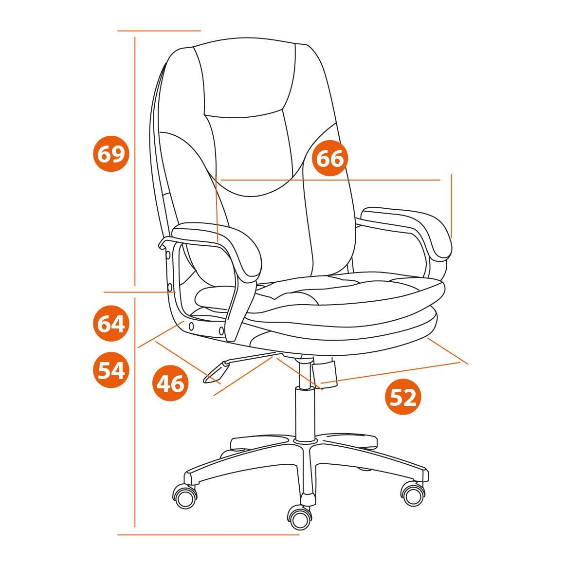 Кресло CОМФОРТ ЛТ (22) флок , синий, 32 / COMFORT LT