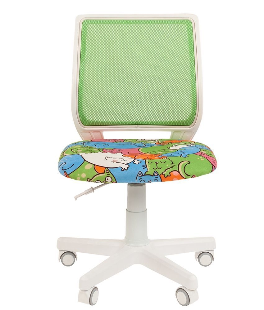 Детское кресло Chairman ТИН (Kids) 112 белый пластик котики/TW-А 31