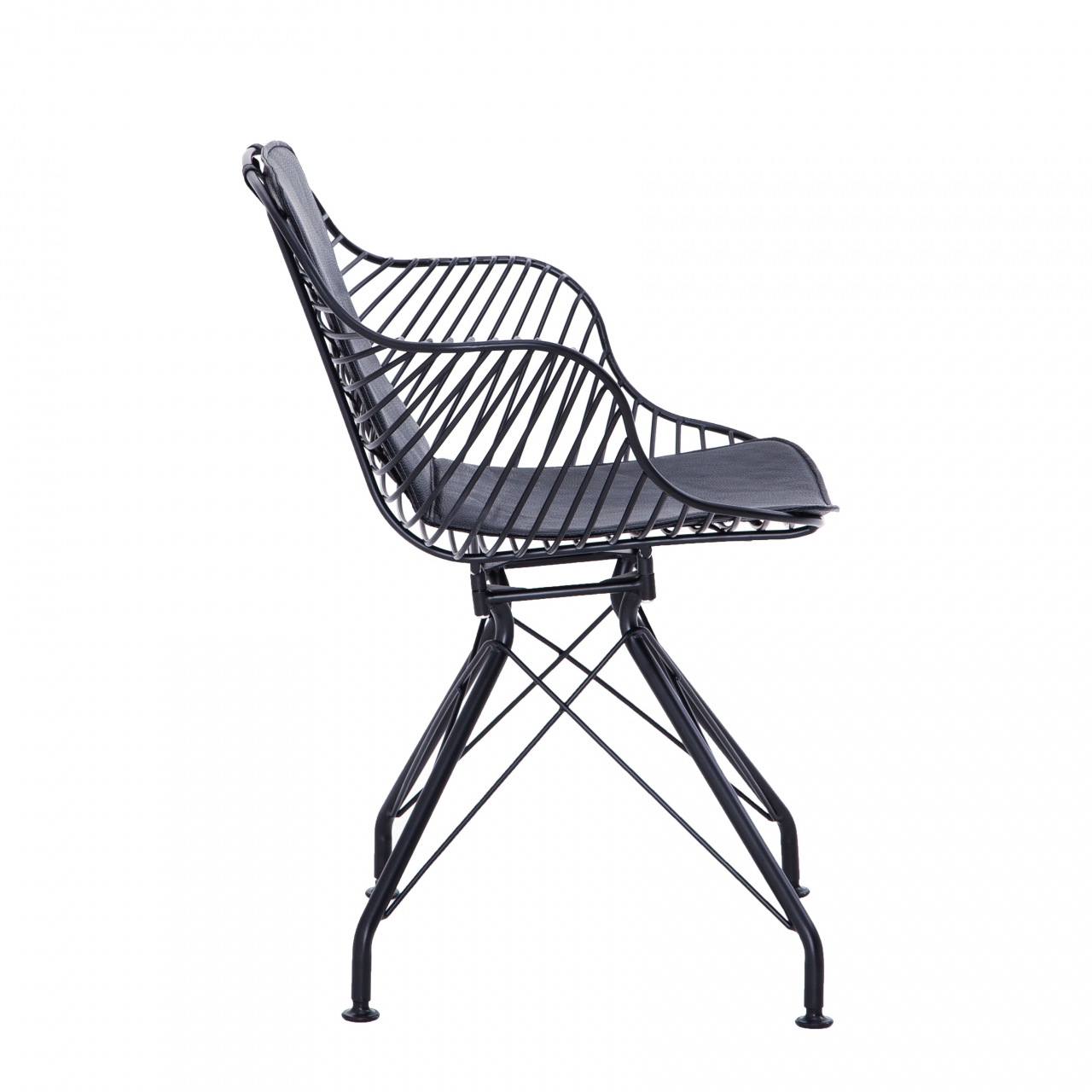 Кресло Thomas Черное с черной подушкой