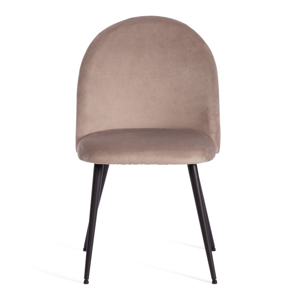 Стул MONRO (mod. 5144) / 1 шт. в упаковке металл/вельвет, 51x56x84 см, серо-бежевый (HLR-9)/черный