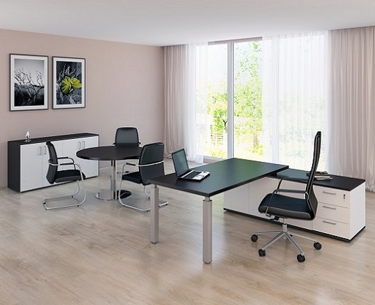 Стол на опорной сервисной тумбе (правый) GDB BLISS BL200TSD Акация Аури