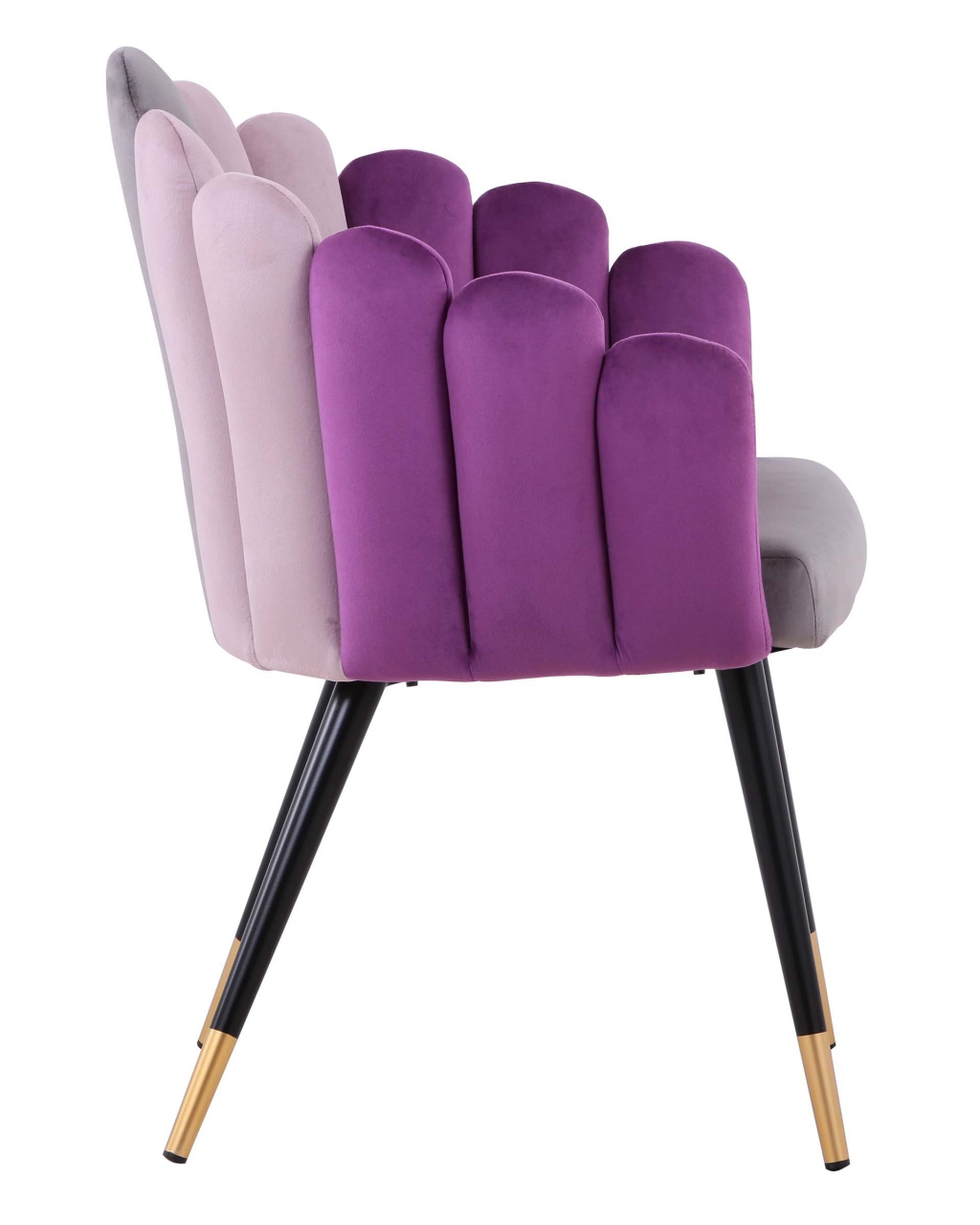 Кресло Камелия велюр Серый