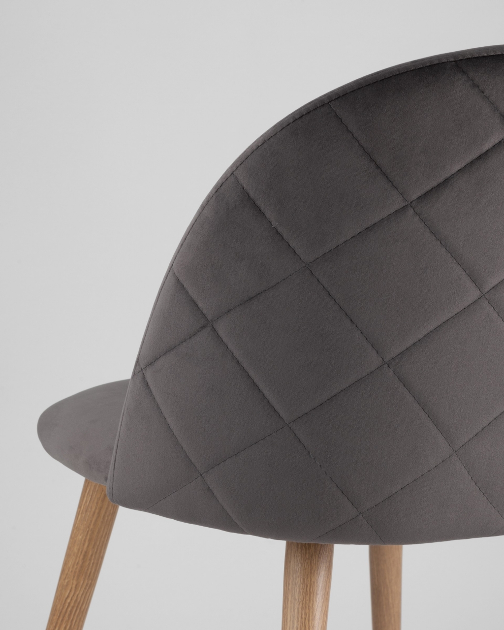 Стул Лион с ромбами Серый