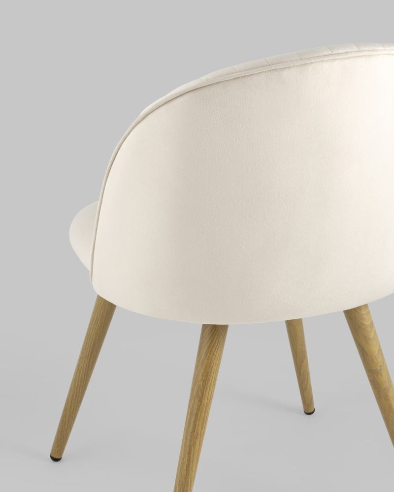 Стул Лион Страйпс велюр Кремовый