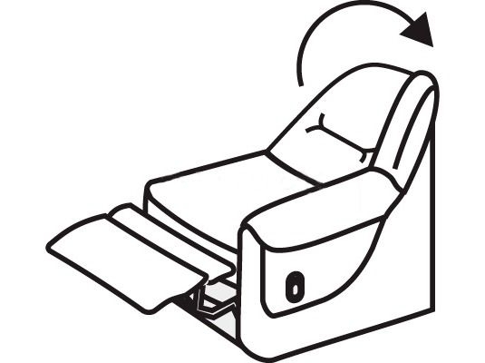 Кресельная секция с механическим реклайнером (левая) Вавилон 1БР Оранжевая (кожа)